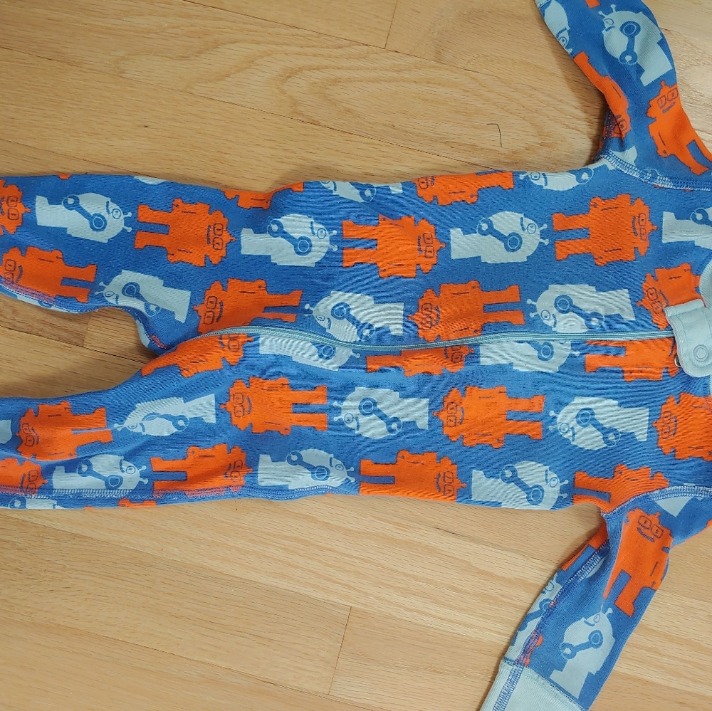 Hanna Andersson Organic Cotton Robot Pajamas Size 6-9 Months